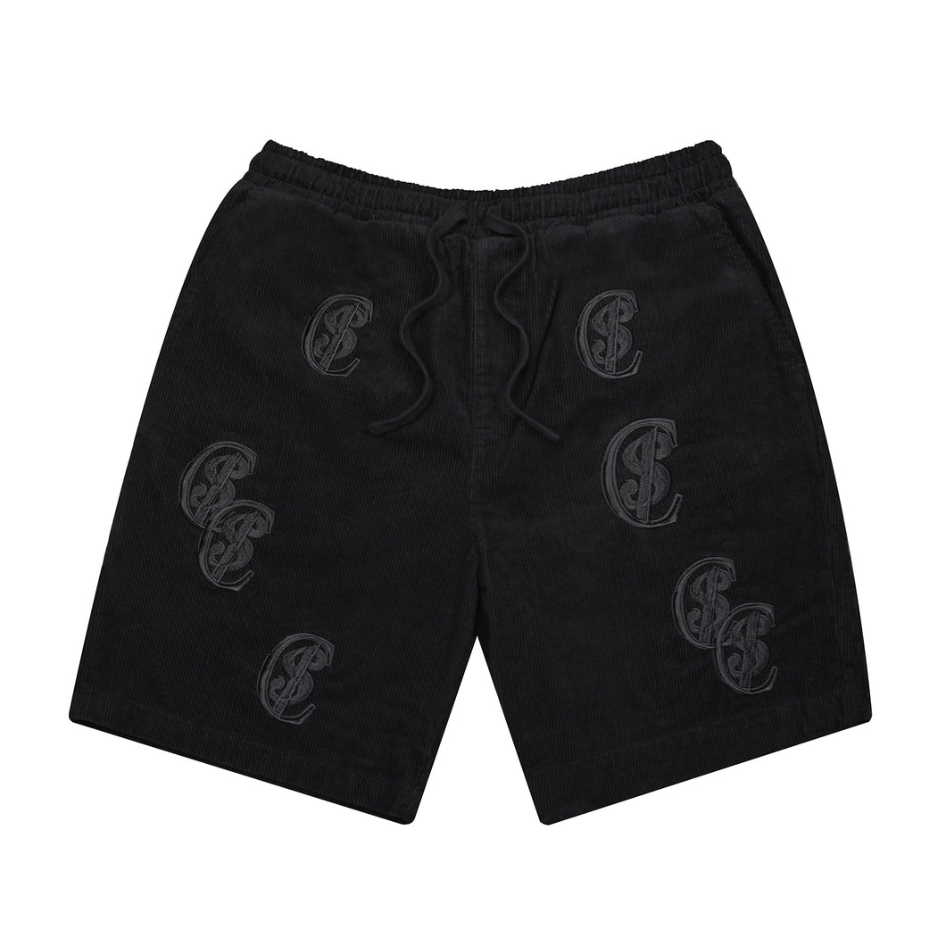C$ Corduroy Shorts Black