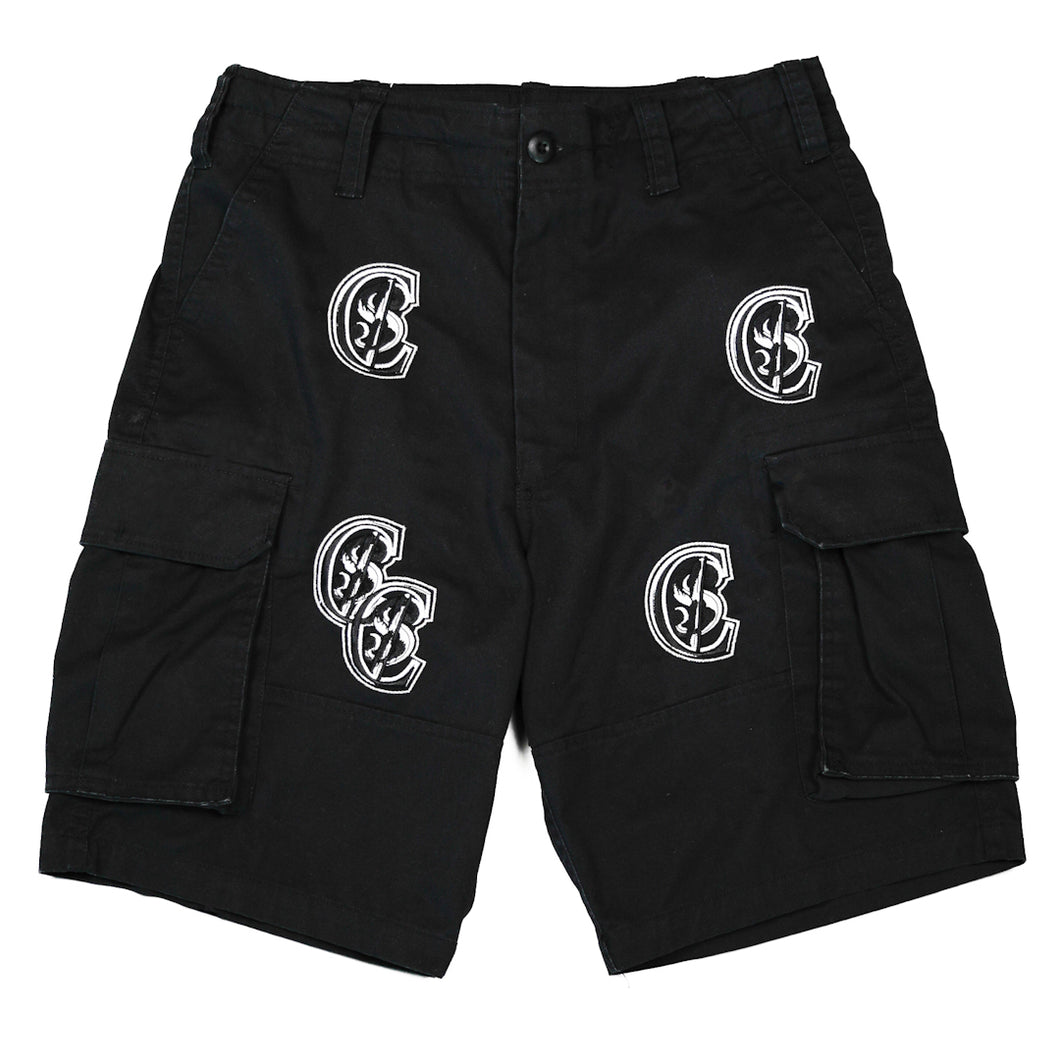 C$ Mens Black Cargo Shorts