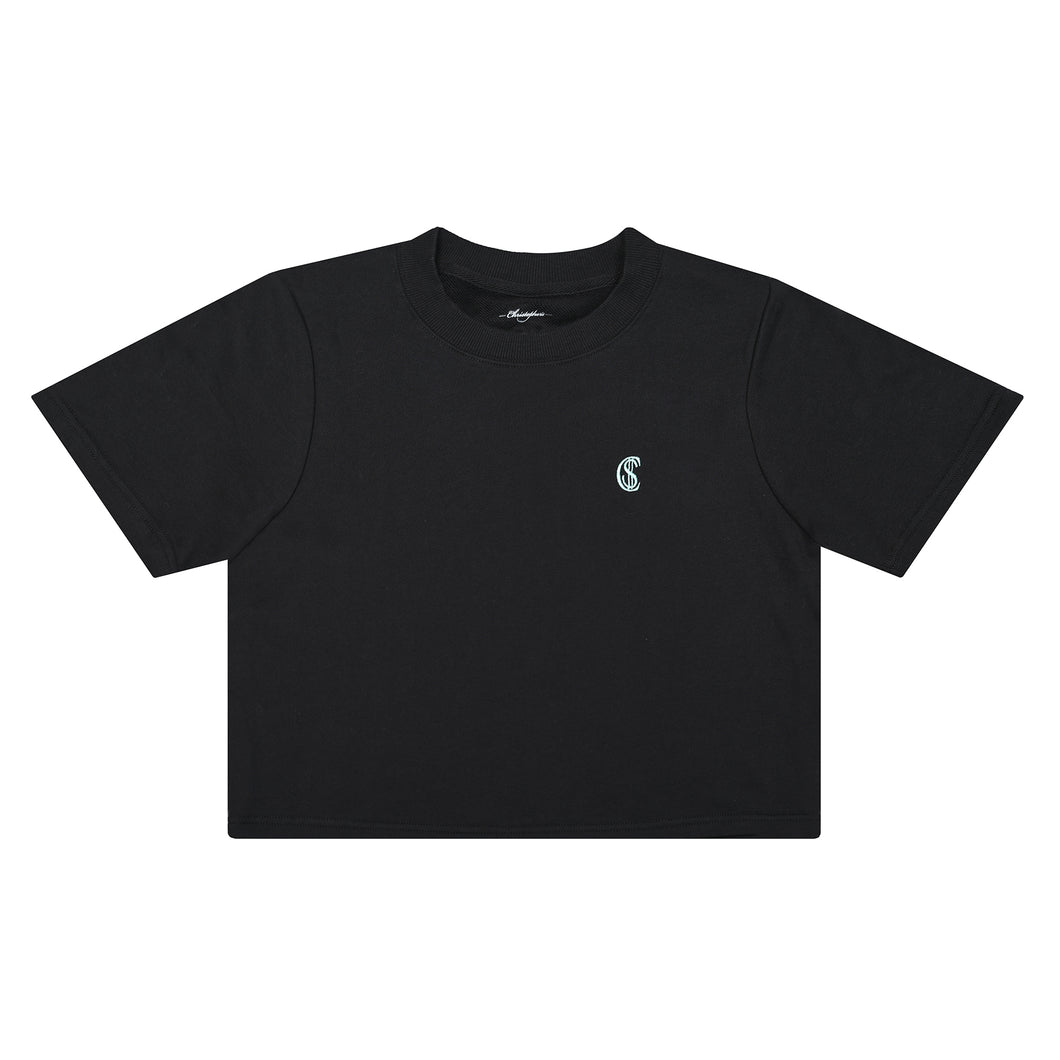 C$ Crop Top Womens Black
