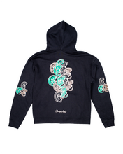 Load image into Gallery viewer, Chris Smokes Black 420 Zip Up Hoodie
