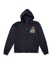 Load image into Gallery viewer, Chris Smokes Black 420 Zip Up Hoodie

