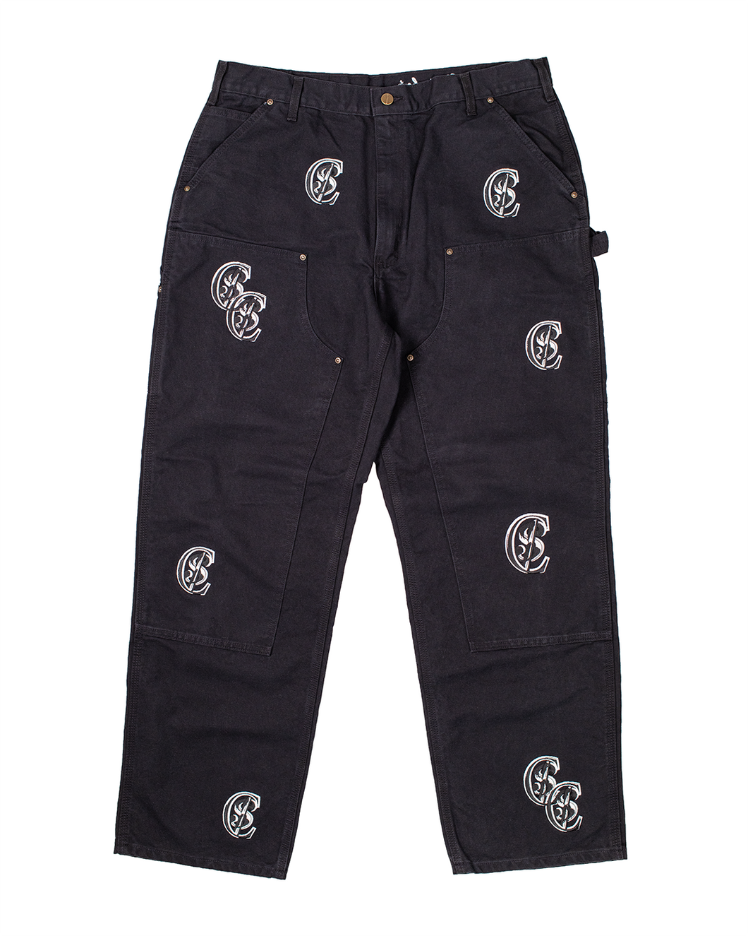 Chris Smokes Black Carhartt Double Knee Pant