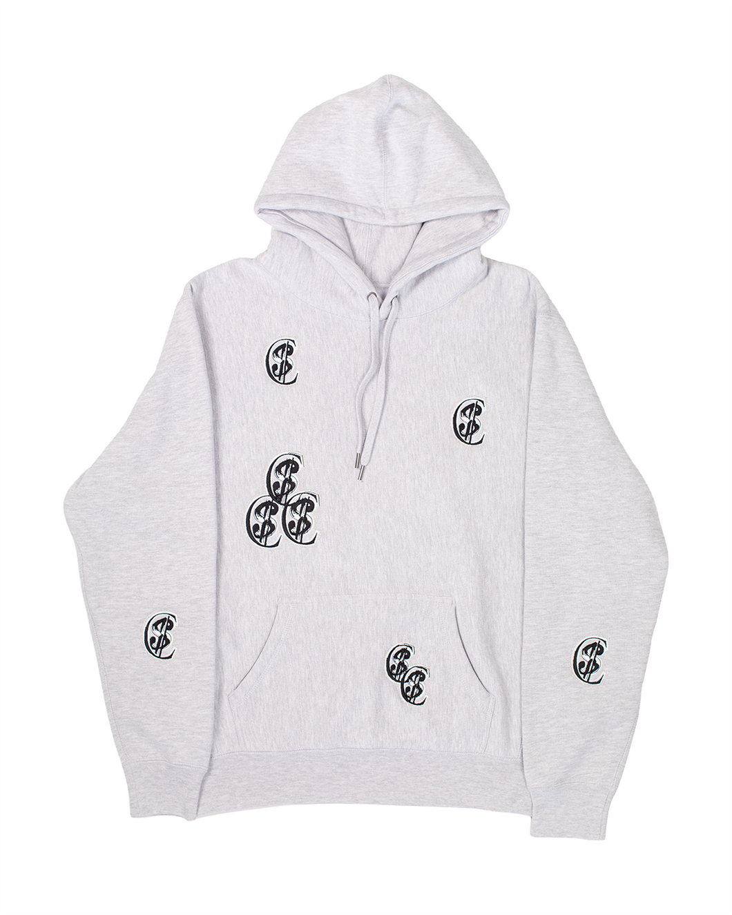 Chris Smokes Grey Embroidered Heavyweight Hoodie