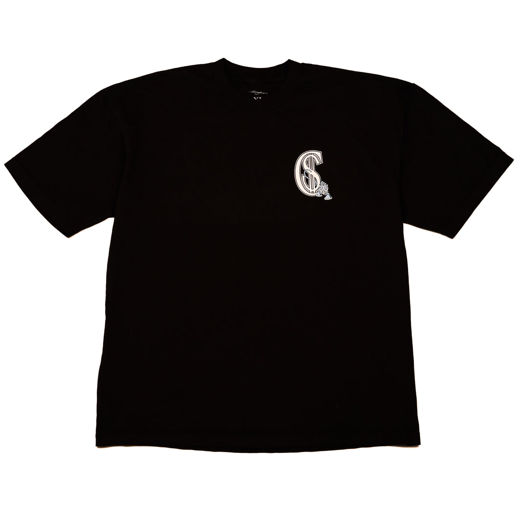 Chris $mokes Black Tee