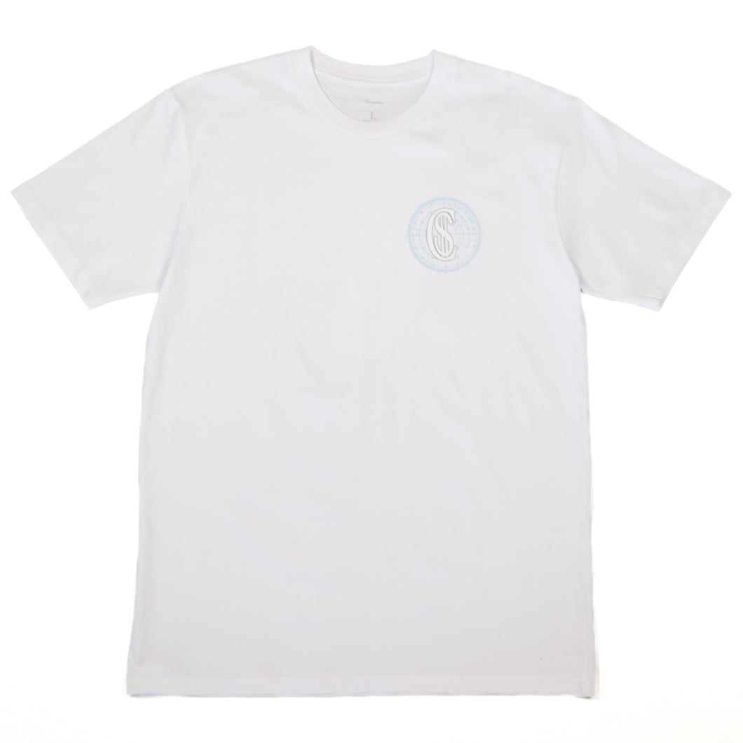 Chris $mokes White Tee